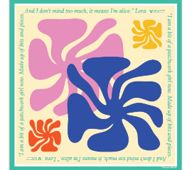 Patchwork Girl Silk Scarf